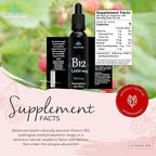B12 1,000 mcg, 2oz 120 Servings, Raspberry Flavor, Methylcobalamin Sublingual Drops