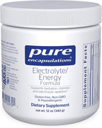 Pure Encapsulations - Electrolyte / Energy Formula - Hypoallergenic Supplement to Support Physical and Mental Stamina* - 340 Grams