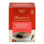 Teeccino Caffeine-Free Mushroom Adaptogenic Herbal Tea - Lion’s Mane Rhodiola Tea - Rose, 3x More Herbs than Regular Teas, Lightly Sweet from Dates & Figs, Chicory Prebiotic - 10 Tea Bags
