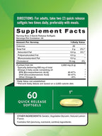 Nature's Truth Fish Oil Omega 3 Supplement | 2000mg | 60 Softgels | EPA & DHA | Lemon Flavor | Non-GMO and Gluten Free