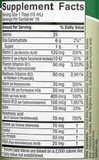 Nature's Answer Liquid Vitamin B-Complex Supports Healthy Energy Levels | Promotes Healthy Nerve Function | All-Natural Tangerine Flavor | Gluten-Free & Benzoate-Free 8oz