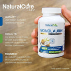 Natural Cure Labs Premium Monolaurin 600mg - 2 Pack, 200 Capsules