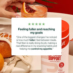 Supergut GLP1 Daily Support, Blood Orange - High Fiber GLP-1 Supplement Powder for Women & Men - Sugar-Free Drink Mix for Gut Health & Digestive Support (18 Servings)