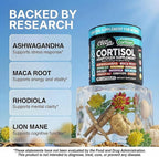 Clean Nutra Cortisol Supplements For Women | Maca Root Ashwagandha Cortisol Detox Manager Reducer + Slippery Elm Fenugreek Lions Mane Shilajit Rhodiola Sea Moss Tongkat Ali Cordyceps Ginseng Beet Root