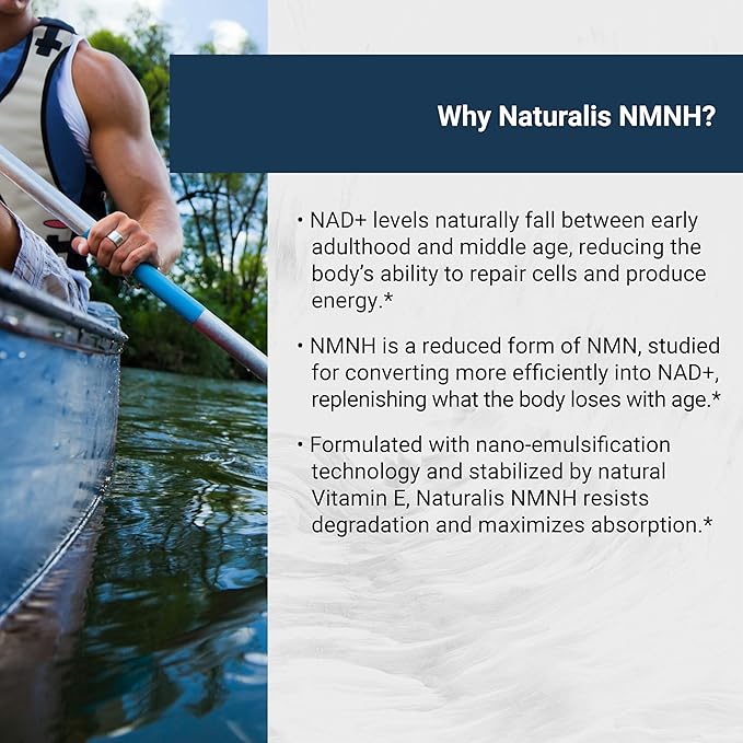 Naturalis Liposomal NMNH 300mg (NMN Alternative) | Boost NAD+ Levels & Support Healthy Aging* | Bioenhanced with Vitamin E for Advanced Absorption, Stability & Antioxidant Protection* | 60 Softgels