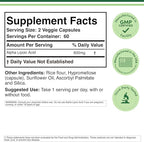 Alpha Lipoic Acid 600mg per Serving, 120 Capsules (Third Party Tested, Non-GMO, Gluten Free, Vegan Safe), Cellular Energy Support (ALA Supplement) by Double Wood