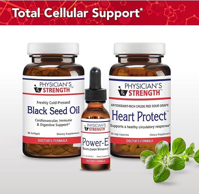 Physician's Strength Power-E - 1 fl oz - Sunflower Vitamin E - Soy Free & Non-GMO - 86 Servings
