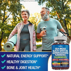 Sea Moss Gummies, Sea Moss, Black Seed, Ashwagandha, Turmeric, Manuka Honey, ACV, Dandelion, Black Pepper, Burdock, Bladderwrack, Vegan - 60 Count