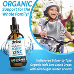Zinc Supplements Liquid Drops Organic - Pure Organic Ionic Liquid Zinc Supplement Drops for Kids, Adults, Women & Men - Vegan, Skin Immune Support Supplements for Toddler Kids, Adults, Women, Men 4 Oz