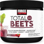 Force Factor Total Beets Delicious Superfood Powder with Nitrates to Support Healthy Blood Pressure, Circulation, Blood Flow, Nitric Oxide, Energy, Stamina & Cardiovascular Heart Health, 30 Servings