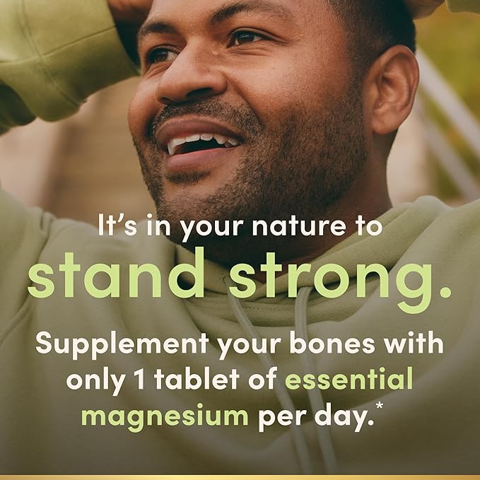 Nature's Bounty Magnesium Supplements 500mg Tablets, Support Bone & Muscle Health, 200 Count (Pack of 2)