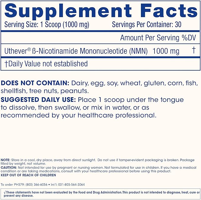 ProHealth NMN Pro Powder (30 Grams) Clinically Studied Uthever® NMN. NAD+ Precursor for Cellular Energy, Mitochondrial Support & Healthy Aging. USA Manufactured, Triple Lab-Tested