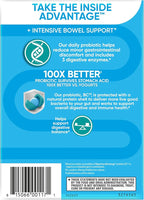 IBS Daily Probiotic Capsules for Digestive Health & Gut Health, Digestive Advantage Probiotics For Men and Women (96 count box) - Digestible Enzymes