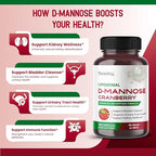 Liposomal D-Mannose Cranberry Supplement – 180 Capsules | Uva Ursi, Hibiscus, Black Pepper | Enhanced Absorption Formula | Non-GMO, Gluten-Free