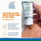 Natural Path Silver Wings 200ppm Silver with Aloe Vera Gel and Tea Tree Oil - Soothing Skin Care - 1.5 oz