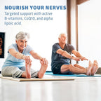 Puralor DN Nerve Support Supplement, Advanced Neuropathy Support Supplement with Alpha Lipoic Acid, CoQ10, Folate, Vitamin B12 and Vitamin D3, Non-GMO, Vegan, 30 Capsules