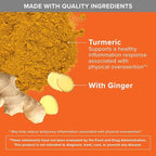 Qunol Turmeric Curcumin with Black Pepper & Ginger, 2400mg Turmeric Extract with 95% Curcuminoids, Extra Strength Supplement, Enhanced Absorption, Joint Support Supplement, 105 Count