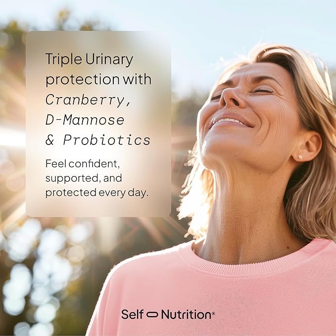 UTI D Mannose with Cranberry & Probiotics for Women | 3 in 1 Supplement, Supports Urinary Tract Health & PH Balance | Effective & USA Made | Vegan, Non-GMO (60 Capsules)