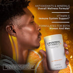 Codeage Liposomal Vitamin C 1500mg with Zinc, Elderberry, Citrus Bioflavonoids Grapefruit, Lemon, Orange Powder, Quercetin & Rose Hips Fruit – Vegan Supplement - Non-GMO, Vegan Pills - 2 Pack
