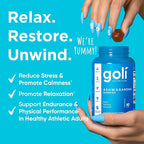 Goli Ashwagandha & Vitamin D Gummy 120 Count - Relax. Restore. Unwind. (Mixed Berry, KSM-66, Vegan, Plant Based, Non-GMO, Gluten-Free & Gelatin Free), Pack of 2