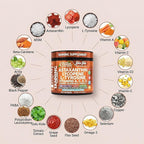 Solar Skin Astaxanthin Tanning Supplement Lycopene L-Tyrosine Vitamins A C D E, PABA Beta Carotene Selenium Grapeseed Extract Omega 3 Flax Seed Copper Capsules By Clea Nutra