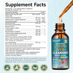 2 Pack Liposomal Lymphatic Drainage & Liver Cleanse Drops, 23-in-1 with Echinacea, NAC, TUDCA, L-Glutathione, for Lymph, Liver Detox & Repair, Immune Support, Raspberry Flavor, 4 fl oz Supplement