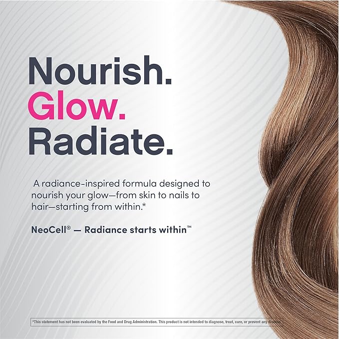 NeoCell Biotin Complex Hair, Skin & Nails | 90 Capsules | with BioActive Keratin Peptides and Alpha Lipoic Acid | Radiance-Infused Formula