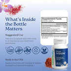 NatureCity True-Vision Eye Health Supplement - Plant-Based Lutein and Zeaxanthin with High Potency Saffron 20mg - Blue Light Protection, Support Central and Night Vision (30 Veggie Capsules)
