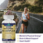 TheraSuva Vitamin B-Complex + CoQ10 + Vitamin C - Max Strength Supplement for Energy, Metabolism Support, 2 Month Supply, 120 Softgels