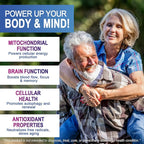 Methylene Blue Gummies for Humans | Upgraded High-Potency Antioxidant & Brain Booster Supplement for Cognitive, Energy, Cellular& Mitochondrial Health | Fast-Absorbing, Vegan, 120 Counts