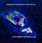 Marine Collagen Peptides Capsules with Hyaluronic Acid, Coenzyme Q10, Vitamin C - Preserve Beauty and Youth - Promote Firm Skin, Strong Nails&Hair, Healthy Joints, 90 Capsules, 1 Month Supply