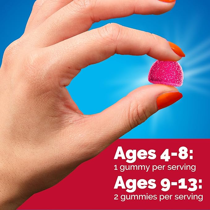 Emergen-C Kidz Vitamin C Immune Support Gummies Fun-Tastic Fruit 44CT includes Zinc, Manganese, B Vitamins and Vitamin D for Back to School Essentials