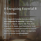 Utzy Naturals Vitamin B Complex | Contains All 8 Essential B Vitamins | with Choline and Inositol | 60 Capsules