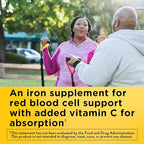 Nature Made Iron 18 mg per serving Gummies with Vitamin C, Iron Supplement for Red Blood Cell Support, 60 Gummies, 30 Day Supply