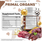 Clean Nutraceuticals Grass Fed Beef Liver Capsules - Premium Quality Supplement Packed with Desiccated, Beef Heart, Spleen, Pancreas Plus Bone & Marrow Dao Enzyme Pills