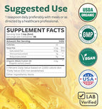 USDA Organic Black Seed Oil Liquid (16 fl oz) Premium Cold-Pressed Nigella Sativa Producing Pure Black Cumin Seed Oil - Antioxidant Supplement - Vegan, Gluten-Free, & Non-GMO (No Pills or Capsules)