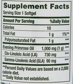 Nature's Bounty Primrose Oil 1000mg, Promotes Women's Health, Herbal Supplement, Gluten Free, Rapid Release,60 Softgels (Pack of 3)
