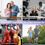 Rasav NAD Supplement 10-in-1 Extra Strength – NAD Resveratrol with CoQ10, Urolithin A, Green Tea Extract & ALA – NMN Supplement Alternative for Women & Men
