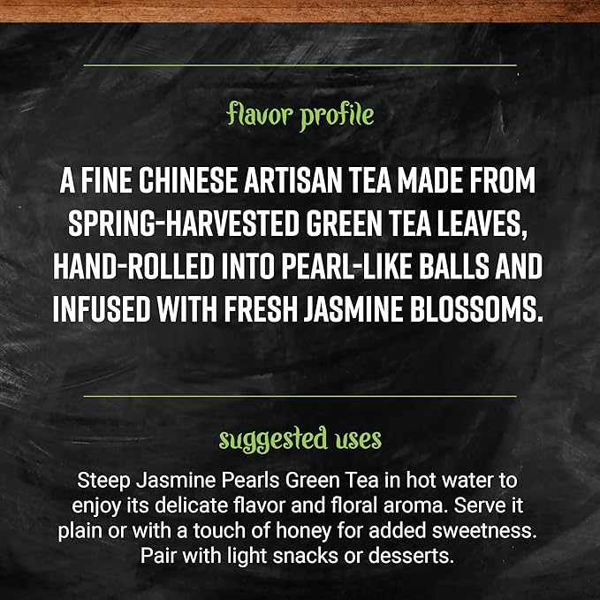 Frontier Co-op Organic Jasmine Pearls Green Tea, 16 Oz, Bulk Bag