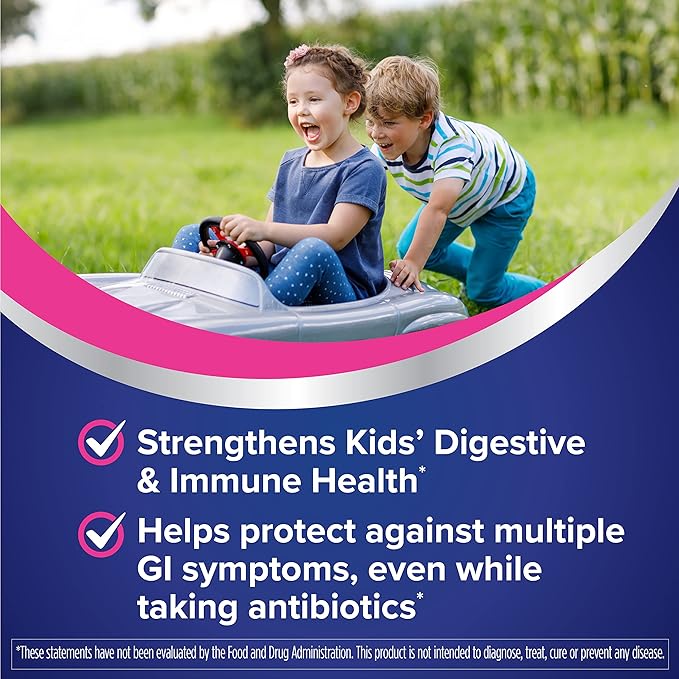 Florastor Kids Dual Action Probiotic Supplement, Strengthens Kids' Digestive & Immune Health, 60 Easy-to Mix Powder Sticks