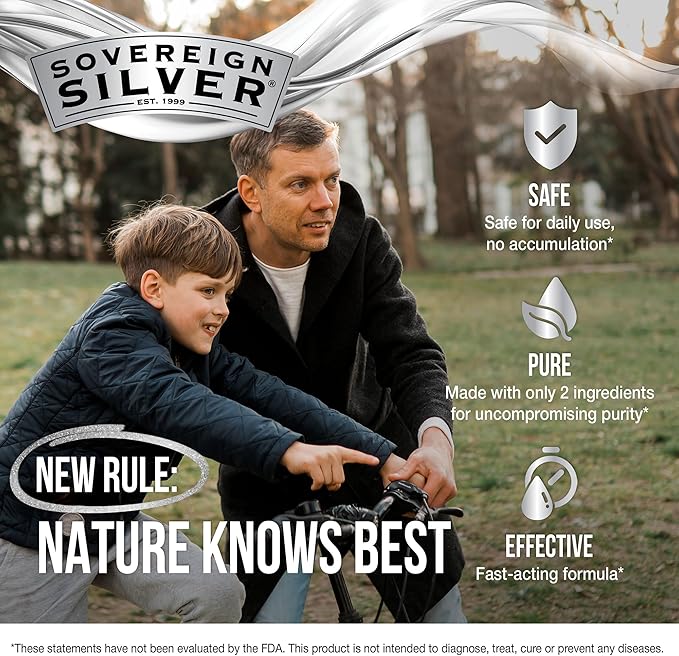 Sovereign Silver Kids Immune Support - Colloidal Silver, Bio-Active Silver Hydrosol, 10 ppm, Liquid Dropper, 4 Fl Oz, (118 mL)