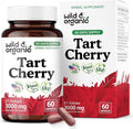 Wild & Organic Tart Cherry Capsules 600 mg - Uric Acid Support - Tart Cherry Powder Supplement - Prunus Cerasus Fruit Extract - 60 Days of Supply - Vegan, No Fillers, Non-GMO - 60 Count