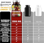 Number One Nutrition N1N Premium D-Mannose [1350mg] with Cranberry & Hibiscus and Kidney Cleanse [21 Potent Herbs] with Cranberry Extract, Astragalus, Uva Ursi, 2 Pack Bundle