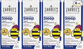 Zarbee's Kids Sleep Supplement Liquid with 1mg Melatonin; Drug-Free & Effective; Easy to Take Natural Berry Flavor for Children Ages 3 and Up; 1 Fl Oz Bottles,(Pack of 4)