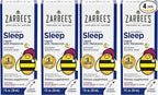 Zarbee's Kids Sleep Supplement Liquid with 1mg Melatonin; Drug-Free & Effective; Easy to Take Natural Berry Flavor for Children Ages 3 and Up; 1 Fl Oz Bottles,(Pack of 4)