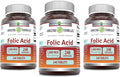 Amazing Formulas Folic Acid 1000 mcg (1 mg) Tablets Supplement | Vitamin B9 | Non-GMO | Gluten Free | Made in USA (240 Count | 3 Pack)