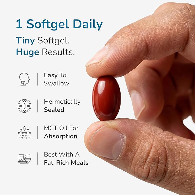WELLNESS EXTRACT BioQuinol Ubiquinol (CoQ10) with Geranylgeraniol – Master Antioxidant for Heart Health, Cellular Energy 150mg 60 Softgels