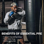 RAW Nutrition - Essential Pre - Chris Bumstead Pre Workout Formula, Sports Nutrition Pre-Workout Powders | Men & Womens Drink, Energy Powder for Working Out (Peach Mango)