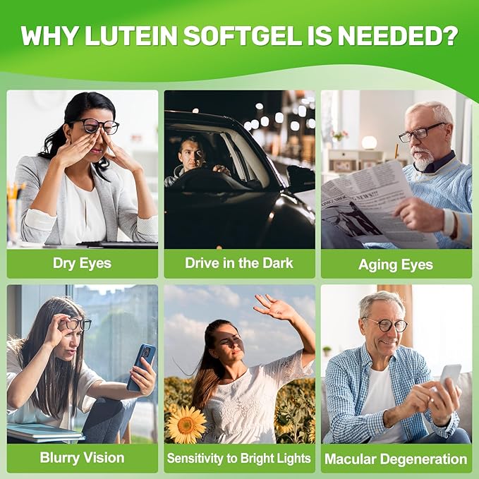 Lutein and Zeaxanthin Supplements, Eye Vitamin & Mineral Supplement, Multivitamin for Vision & Ocular Health with Omega-3, Protect and Enhance Your Eye Health Completely, 300 Softgels