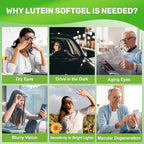 Lutein and Zeaxanthin Supplements, Eye Vitamin & Mineral Supplement, Multivitamin for Vision & Ocular Health with Omega-3, Protect and Enhance Your Eye Health Completely, 150 Softgels